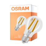 Osram Classic LED E27 Pear Filament Clear 2.2W 470lm - 840 Cool White | Dimmable - Replaces 40W