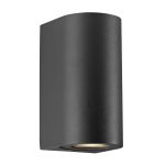 Nordlux Canto Wall Light Aluminium Black Up & Down | Suitable for 2x GU10