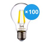 Multipack 100x Noxion Lucent LED E27 Pear Filament Clear 4.5W 470lm - 840 Cool White | Replaces 40W