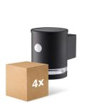 Multipack 4x D'Lite Wall Light Solis Solar Black Up & Down - 830 Warm White | IP54 - Motion Sensor