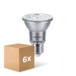 Multipack 6x Philips Master Value LED Bulb Reflector E27 PAR20 6W 500lm 25D - 927 Extra Warm White | Best Colour Rendering - Dimmable - Replaces 50W