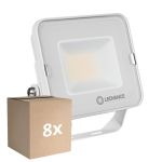 Multipack 8x Ledvance LED Floodlight Compact White 20W 2000lm 100D - 840 Cool White | IP65 - Symmetrical 
