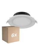 Multipack 6x Noxion LED Downlight Hera Flat Recessed White 15W 1500lm 80D - 827-830-840 CCT | 168mm - Cutout 144mm