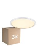 Multipack 3x Nordlux LED Ceiling Light Oja 24 White 11W 1250lm - 827 Extra Warm White