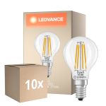 Multipack 10x Ledvance Classic LED E14 Pear Filament Clear 3.4W 470lm - 827 Extra Warm White | Replaces 40W