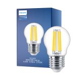 Philips Master Value LED Lustre E27 Ball Filament Clear 3.4W 470lm - 927 Extra Warm White | Best Colour Rendering - Dimmable - Replaces 40W