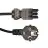 Noxion GST - Compatible Supply Cable Black - Female + Schuko Europlug - 3m - 3 pole 0.75mm2
