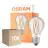 Multipack 10x Osram Led Star Classic LED E27 Pear Filament Clear 4.9W 470lm - 827 Extra Warm White | Light Sensor