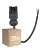 Multipack 25x Noxion GST - Compatible Supply Cable Black - Male + Open Ends - 0,3m - 2 pole 0,75mm2