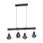 Eglo Pendant Townshend 7 Steel Wood Black | IP20 - Suitable for 4x E27 