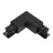 3 phase corner connector 90D V earth extern - Black