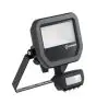 Ledvance LED Floodlight Aluminium Black 8W 1100lm 100D - 830 Warm White | IP65 - Motion And Light Sensor - Symmetrical