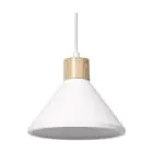 Ledvance Decor Plaster/Steel/Wood Pendant White | Suitable for E27