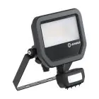 Ledvance LED Floodlight Aluminium Black 17W 2200lm 100D - 830 Warm White | IP65 - Motion And Light Sensor - Symmetrical