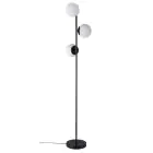 Nordlux Lilly Floor Lamp Metal and Glass Black | Suitable for 3x E14