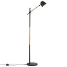Nordlux Theo Floor Lamp Metal and Wood Black | Suitable for GU10