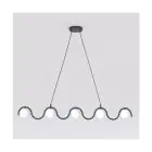 Emibig Pendant Sinus Steel Black | Suitable for 5x G9 - Max 8W