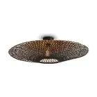 Good&Mojo Ceiling Light Kalimantan Bamboo Black L | Suitable for 1x E27 