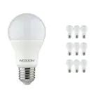 Multipack 10x Noxion Lucent Classic LED E27 Pear Frosted 8.5W 806lm - 827 Extra Warm White | Dimmable - Replaces 60W