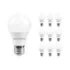 Multipack 10x Noxion Lucent Classic LED E27 Pear Frosted 4.9W 480lm - 827 Extra Warm White | Replaces 40W