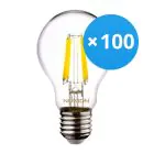 Multipack 100x Noxion Lucent LED E27 Pear Filament Clear 4.5W 470lm - 840 Cool White | Replaces 40W
