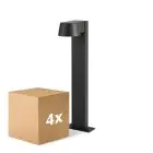 Multipack 4x D'Lite Pedestal Lamp Lira Black 7W 600lm 830 Warm White | IP54