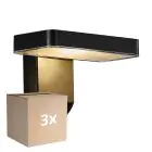 Multipack 3x Nordlux Solar Wall Light Rica Square Black 4.5W 450lm - 830 Warm White | Motion And Light Sensor