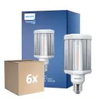 Multipack 6x Philips TrueForce LED E27 HPL Clear 42W 5700lm 360D - 830 Warm White | Replaces 125W
