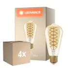 Multipack 4x Osram Vintage 1906 LED E27 Edison Filament Gold 8.8W 806lm - 824 Extra Warm White | Dimmable - Replaces 60W