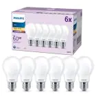 Multipack 6x Philips Bulb LED E27 Pear Frosted 7W 806lm - 827 Extra Warm White
