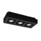 Eglo Ceiling Spot Mendoza Steel Black 14.1W 1035lm - 830 Warm White | Dimmable - Suitable for GU10