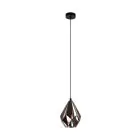 Eglo Pendant Carlton 1 Black, Copper | Suitable for E27
