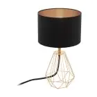 Eglo Table Lamp Carlton 2 Steel Copper Black | IP20 - Suitable for 1x E14 