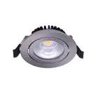 Noxion LED Adjustable Slim Spot Silver Round 6W 550lm 60D - 927 Extra Warm White | 85mm - IP54 - Dimmable - Best Colour Rendering